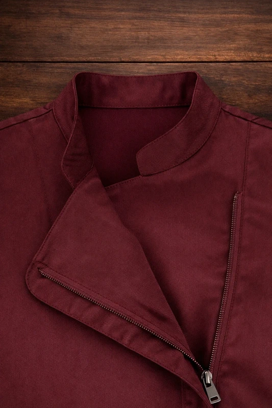 Détail fermeture zip et col