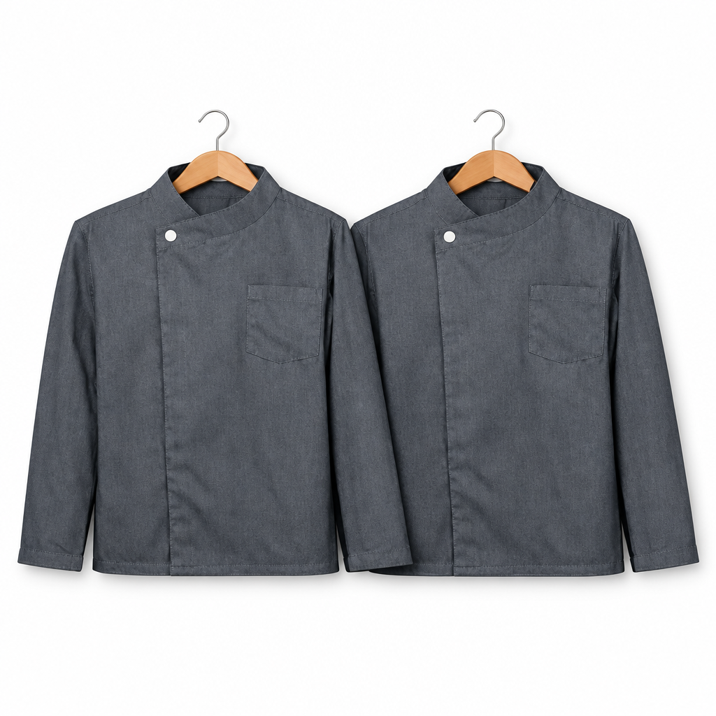 Lot de deux vestes anthracite sur fond blanc