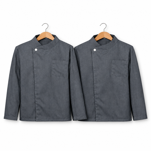 Lot de deux vestes anthracite sur fond blanc
