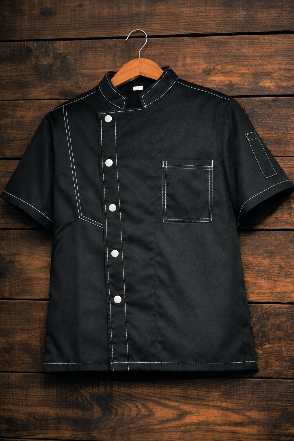 Lot de 2 Vestes de Cuisine Professionnelles Denim Noir - Mesh Respirant