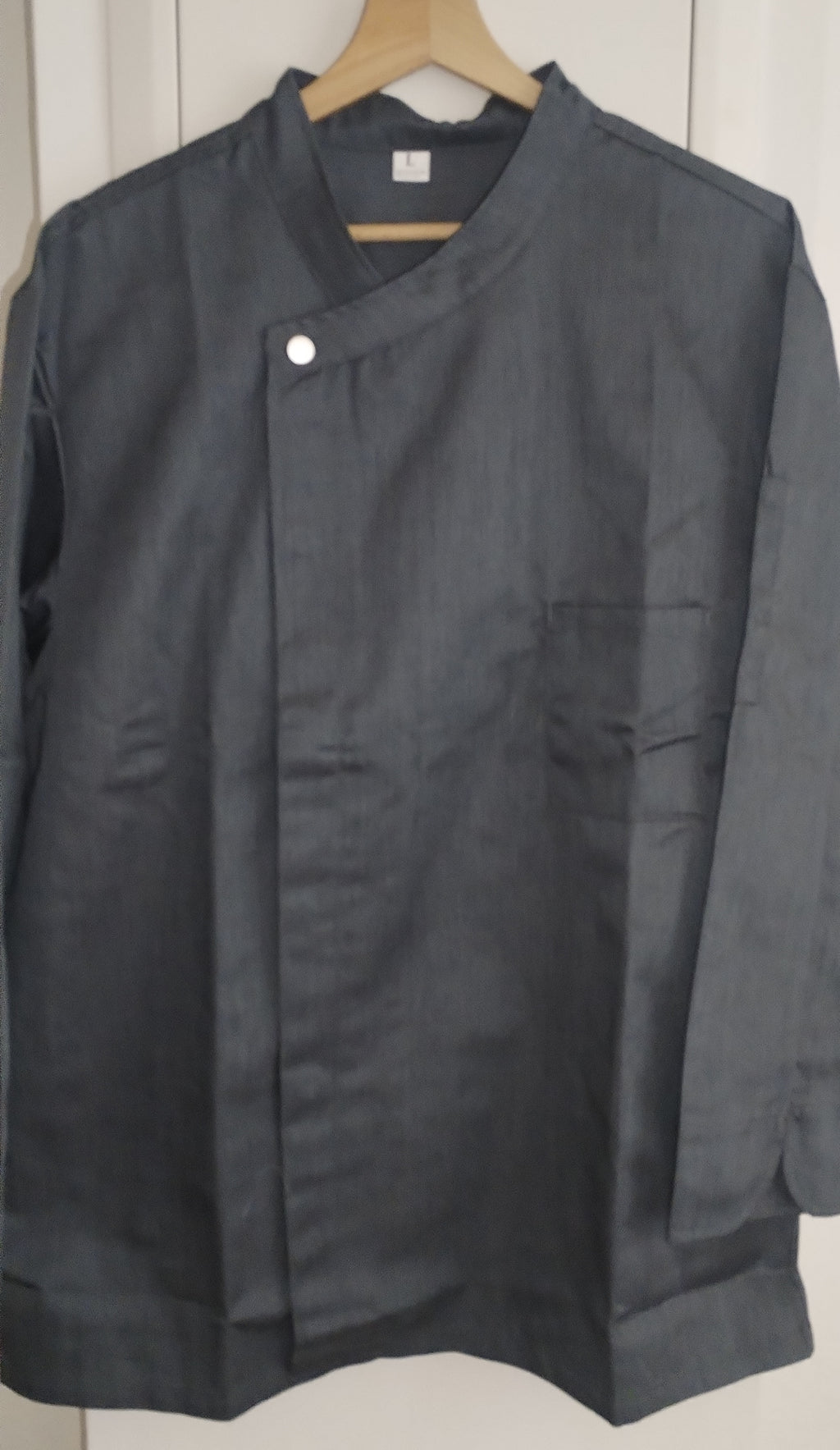 Lot de 2 Vestes de Cuisine Professionnelles Denim Gris Anthracite