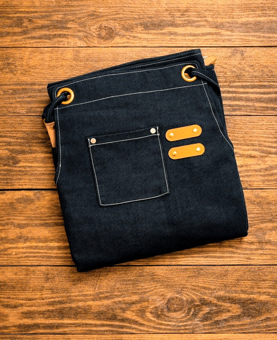 Lot de 3 Tabliers Professionnels en Toile Épaisse - Finitions Cuir Technique