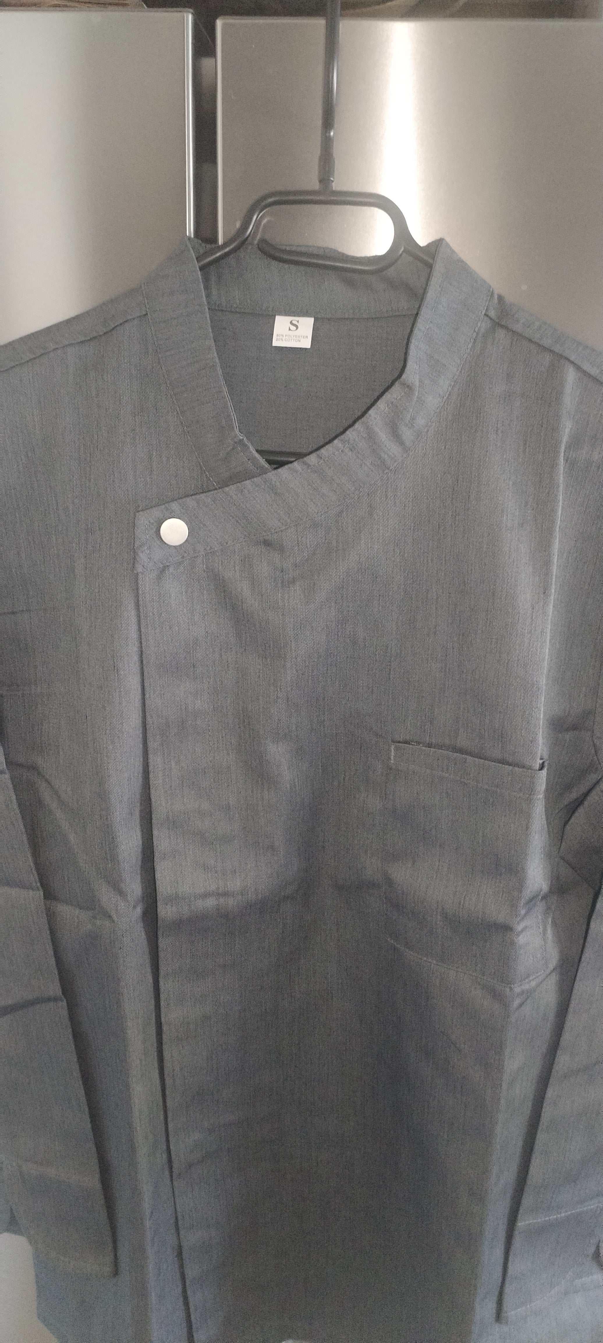 Lot de 2 Vestes de Cuisine Professionnelles Denim Gris Anthracite