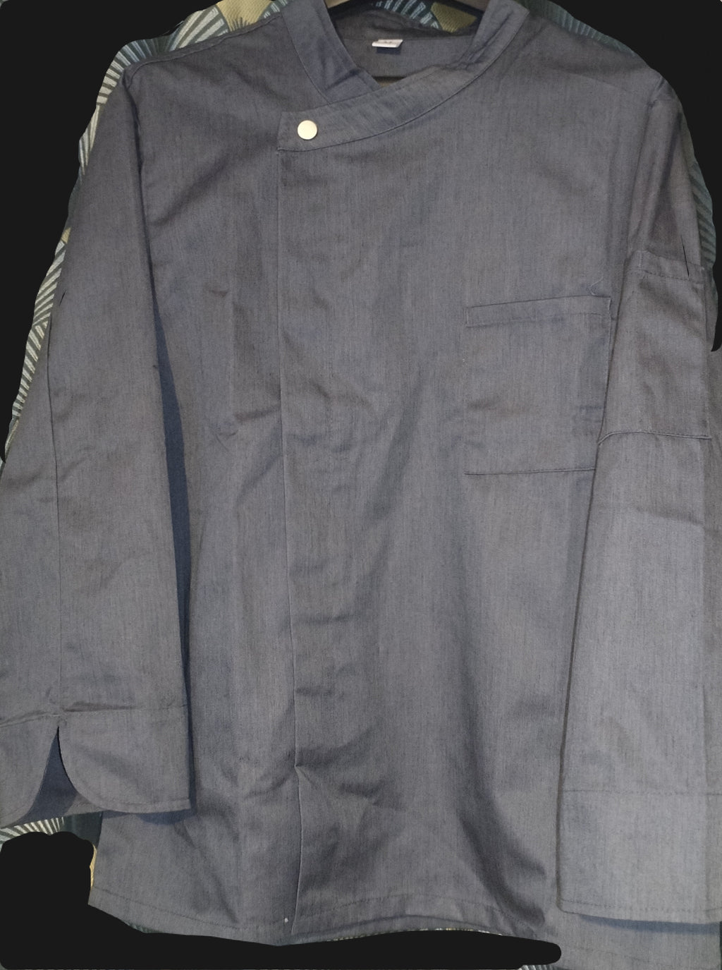 Lot de 2 Vestes de Cuisine Professionnelles Denim Gris Anthracite