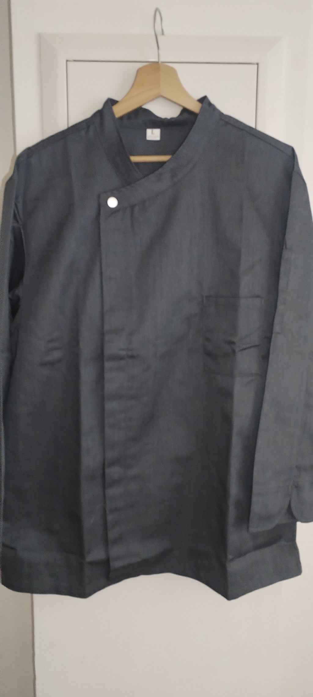 Veste de Cuisine Professionnelle Denim Gris Anthracite - Manches Longues