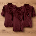 Pack 3 Vestes Pâtissière Femme Bordeaux – Tenue Professionnelle Laboratoire