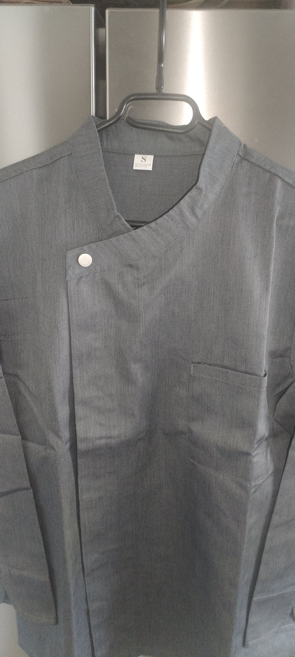Veste de Cuisine Professionnelle Denim Gris Anthracite - Manches Longues